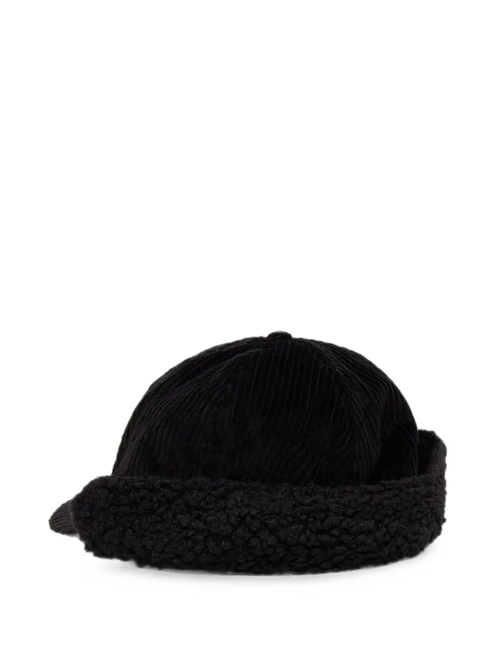 Kangol Cozy Cord ribfluwelen pet met fleecevoering Zwart