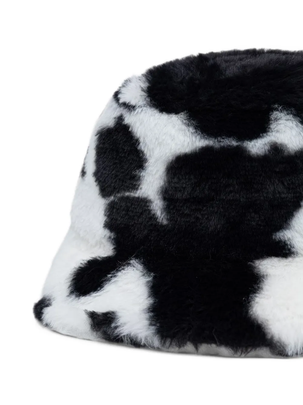 Kangol cow-print faux-fur bucket hat Wit