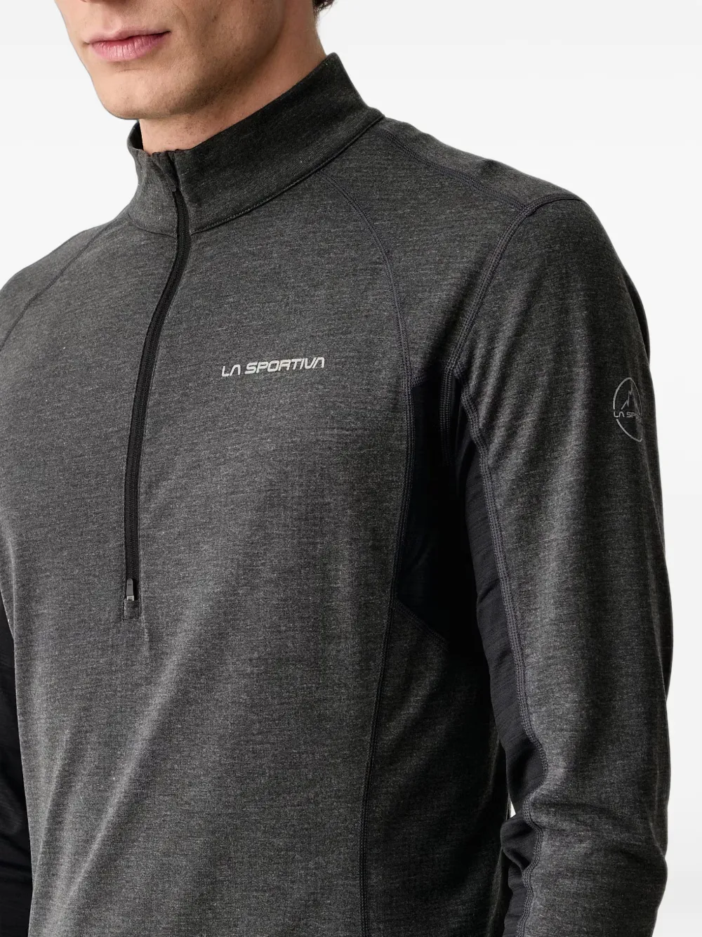 La Sportiva quarter-zip long-sleeve T-shirt Grijs