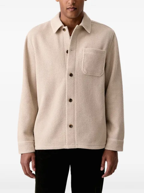 Les Deux diagonal-stripe chest-pocket overshirt