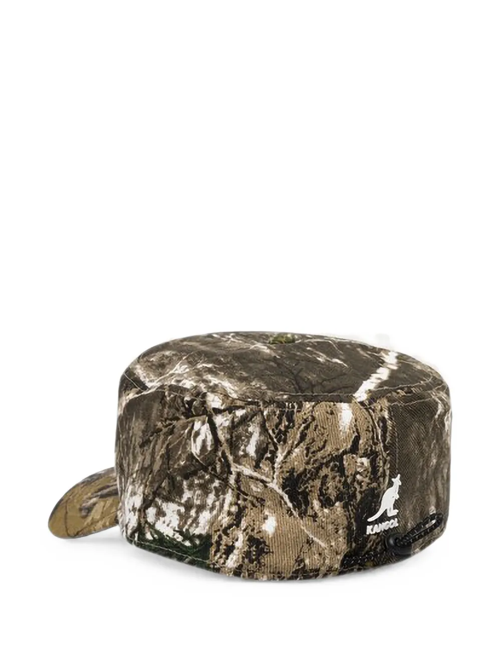 Kangol Pet met camouflage-print en geborduurd logo Bruin