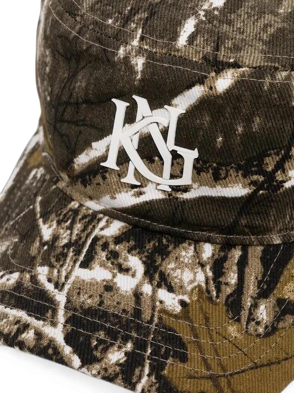 Kangol Pet met camouflage-print en geborduurd logo Bruin