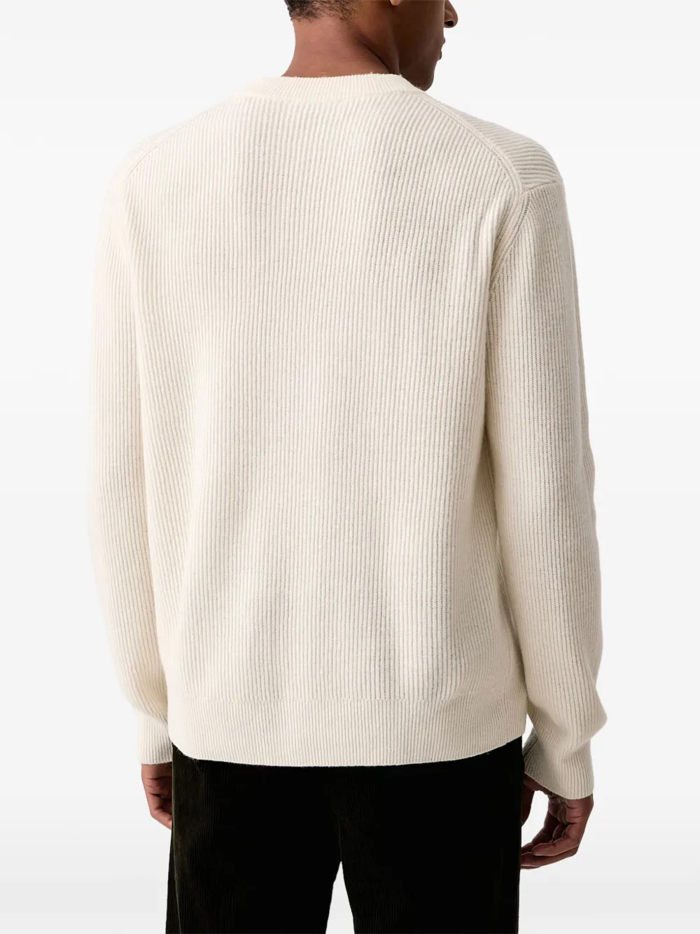 Les Deux ribbed-knit crew-neck wool sweater Beige