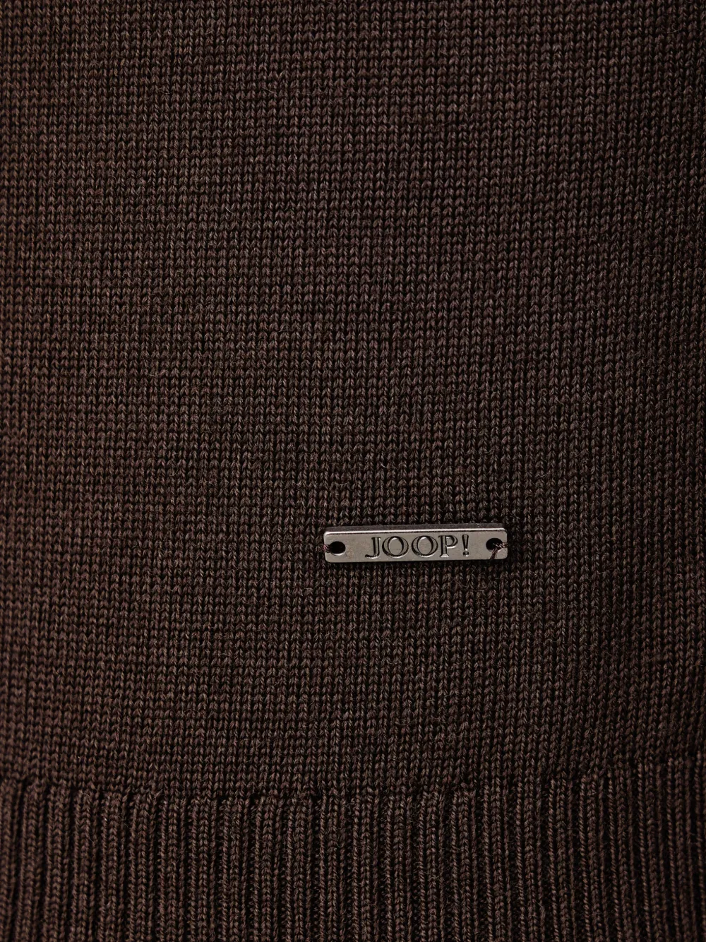 Joop! logo-plaque crew-neck sweater Bruin