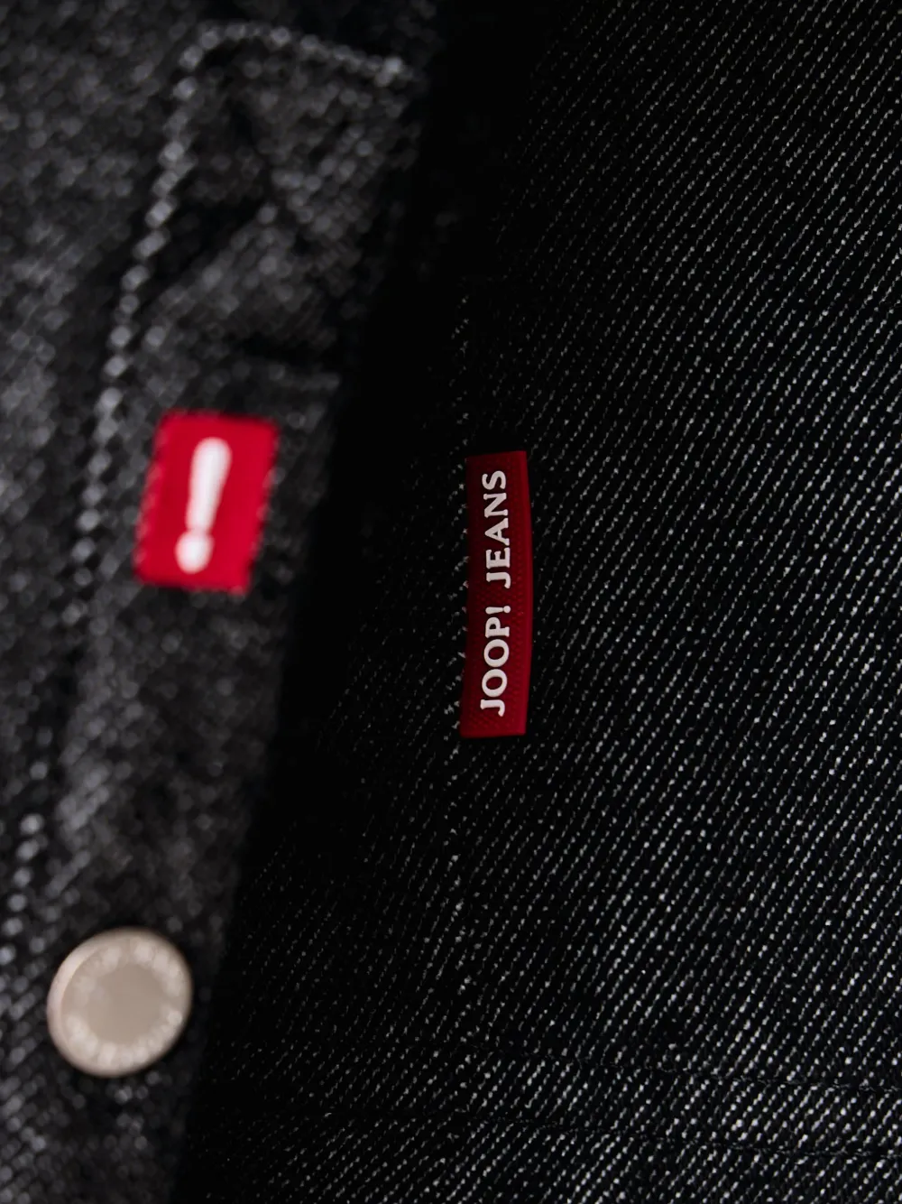 Joop! patterned-jacquard denim shirt Blauw