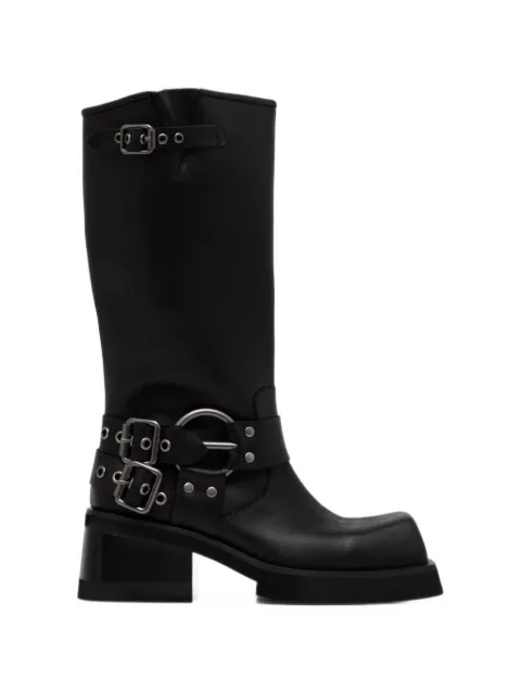 Jeffrey Campbell Fraudulent buckle-strap square-toe boots