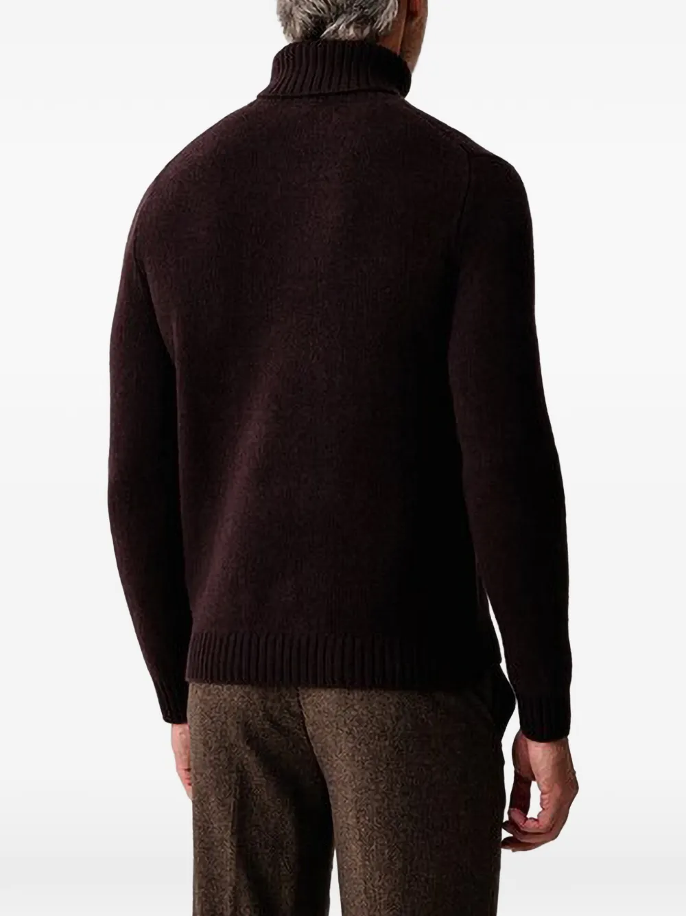 Joop! roll-neck ribbed-trim sweater Bruin