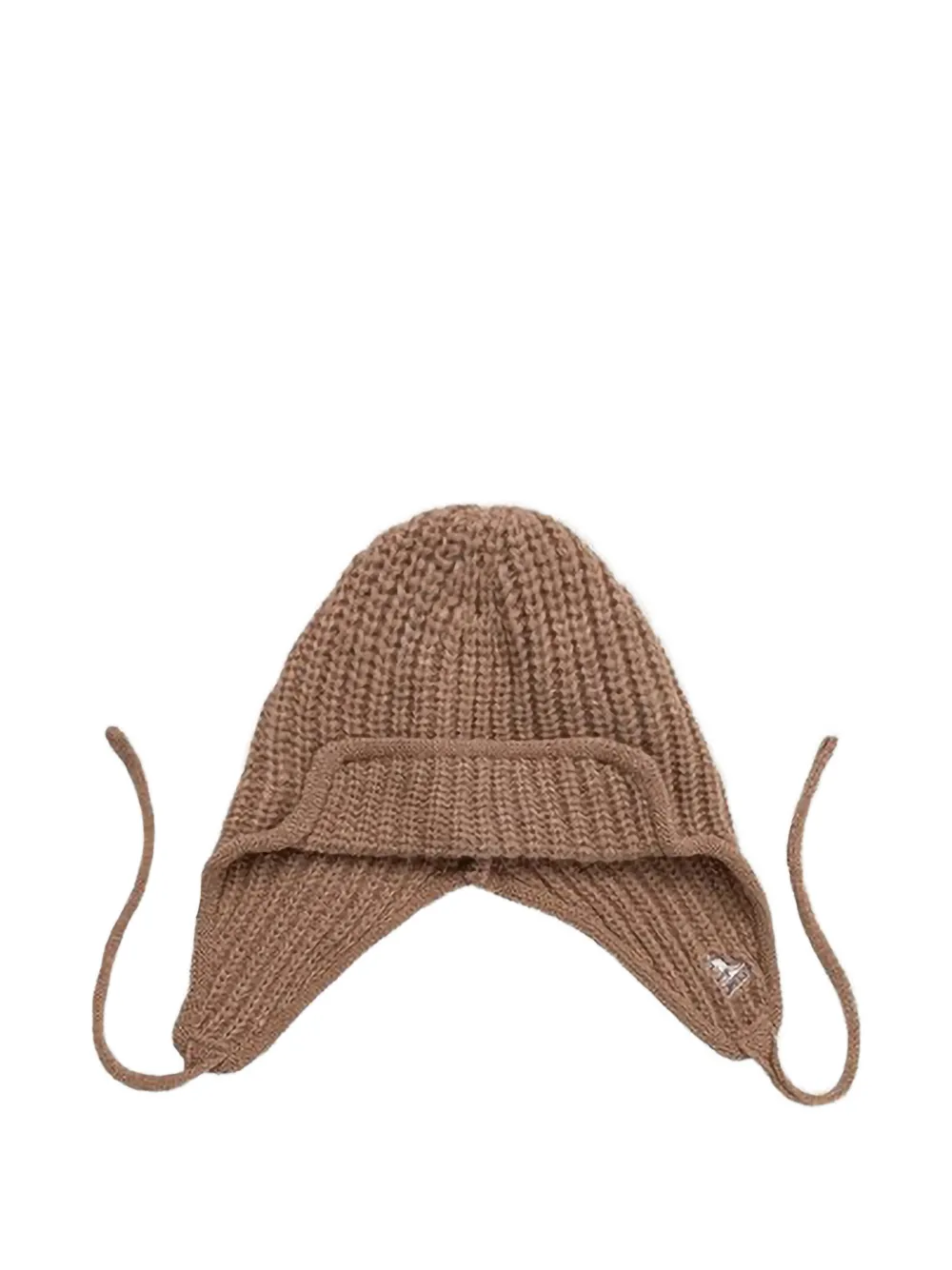 Kangol Ribgebreide muts met oorkleppen Beige