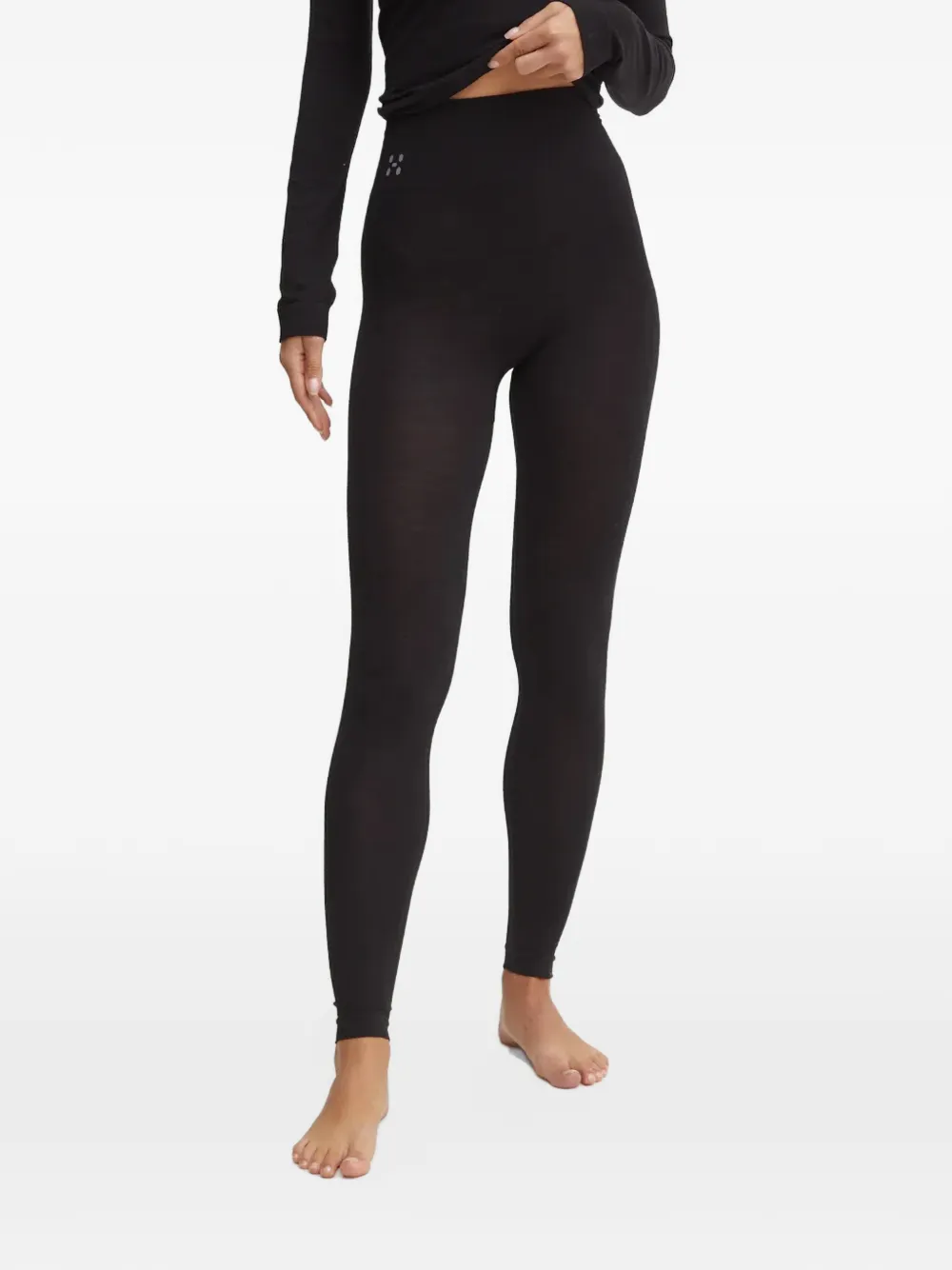 Haglöfs Latnja seamless logo-print leggings - Nero