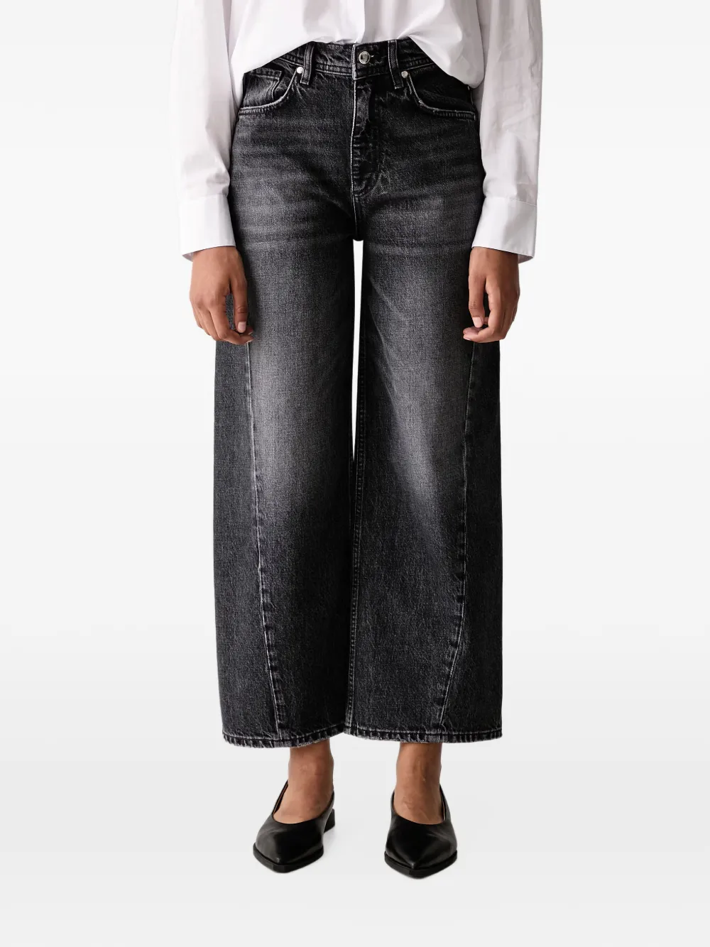 Joop! wide-leg cropped jeans - Grau