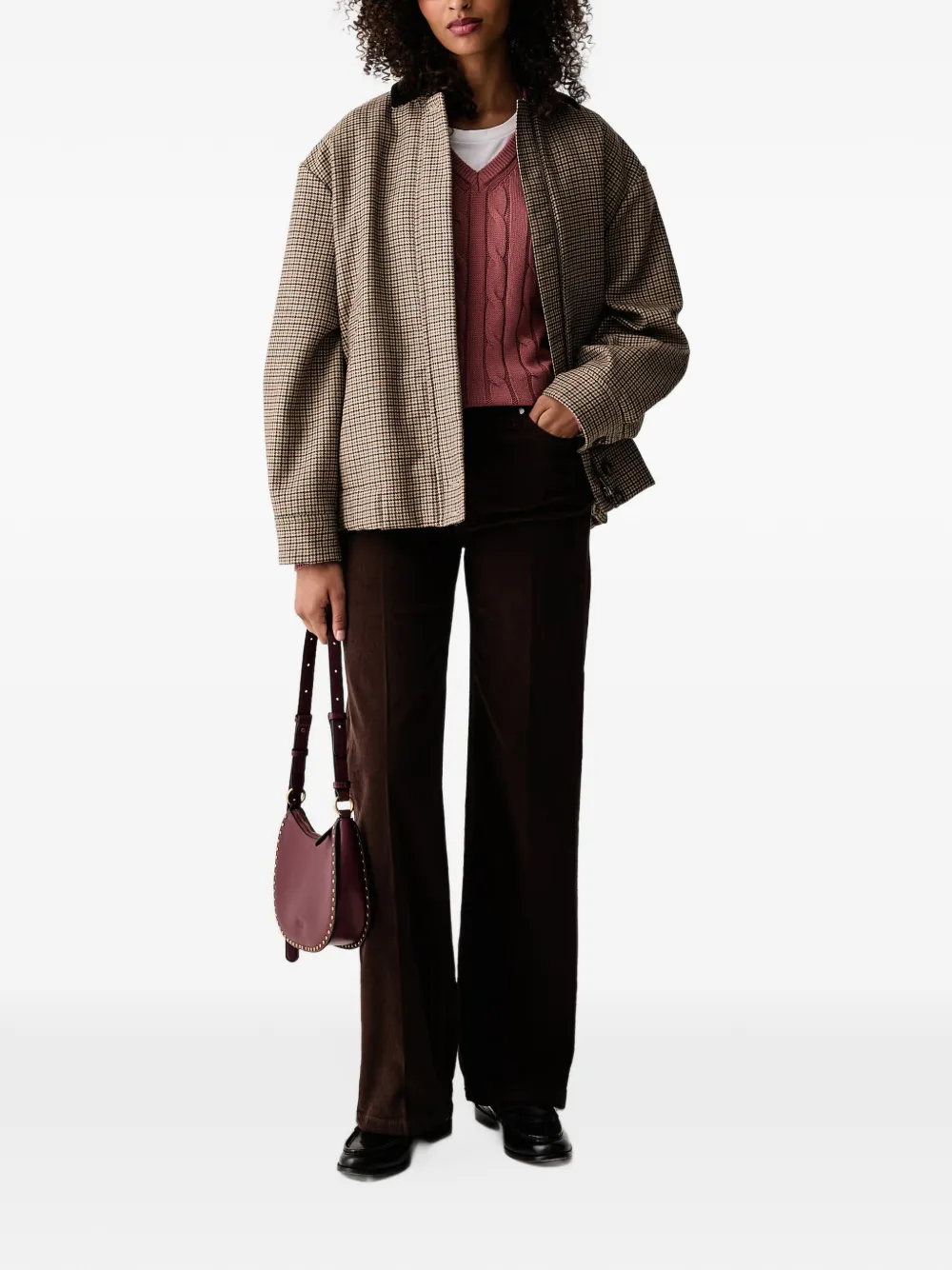 Joop! Flared broek Bruin