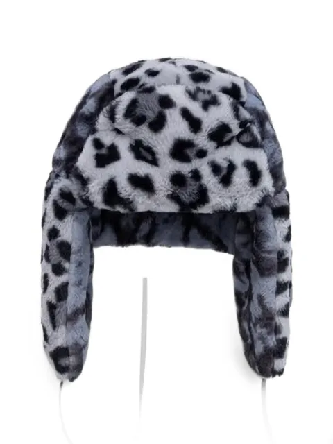 Kangol leopard-print faux-fur trapper hat