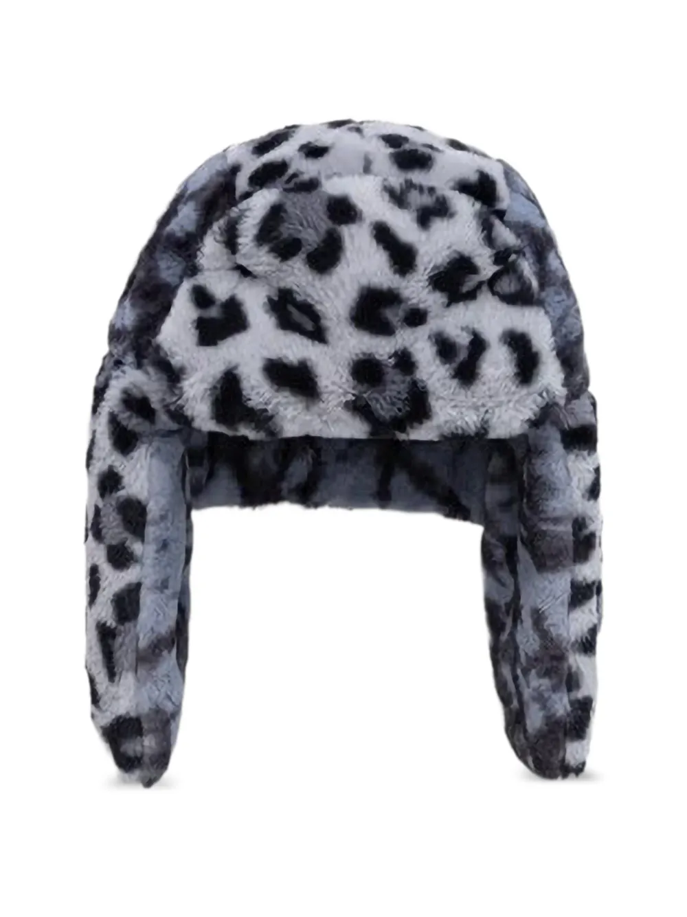 Kangol leopard-print faux-fur trapper hat - Grigio