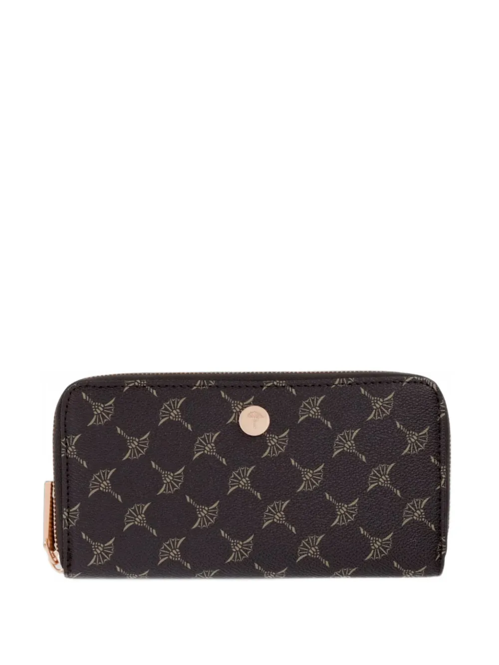 Joop! Cortina monogram-print zip-around wallet - Braun