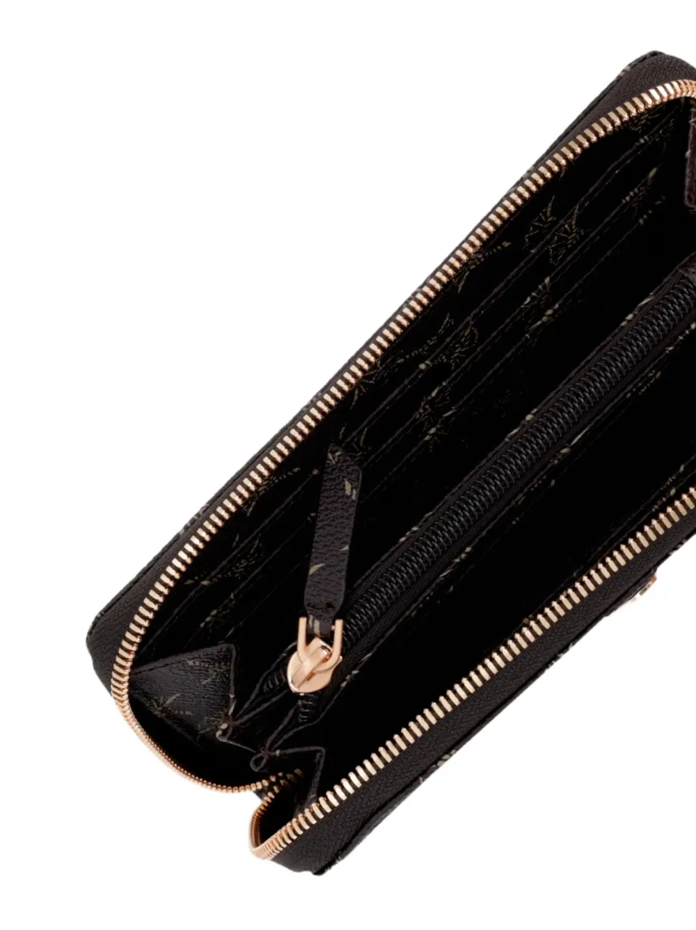 Joop! Cortina portemonnee met ritssluiting rondom en monogram-print Bruin