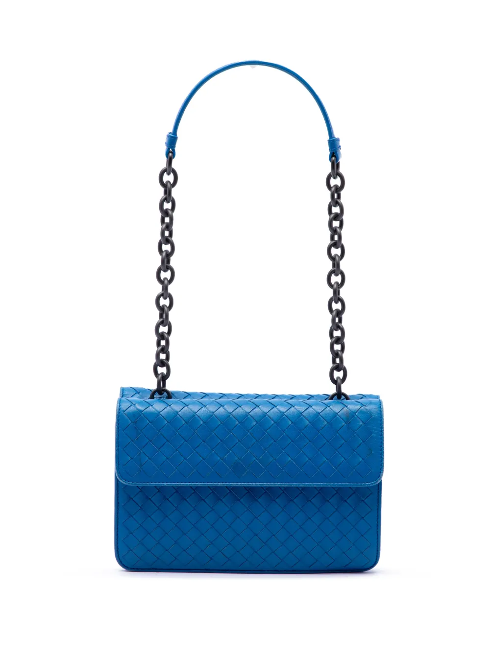 Bottega Veneta Pre-Owned 2012-2026 Nappa Intrecciato Double Sided Flap shoulder bag - Blau