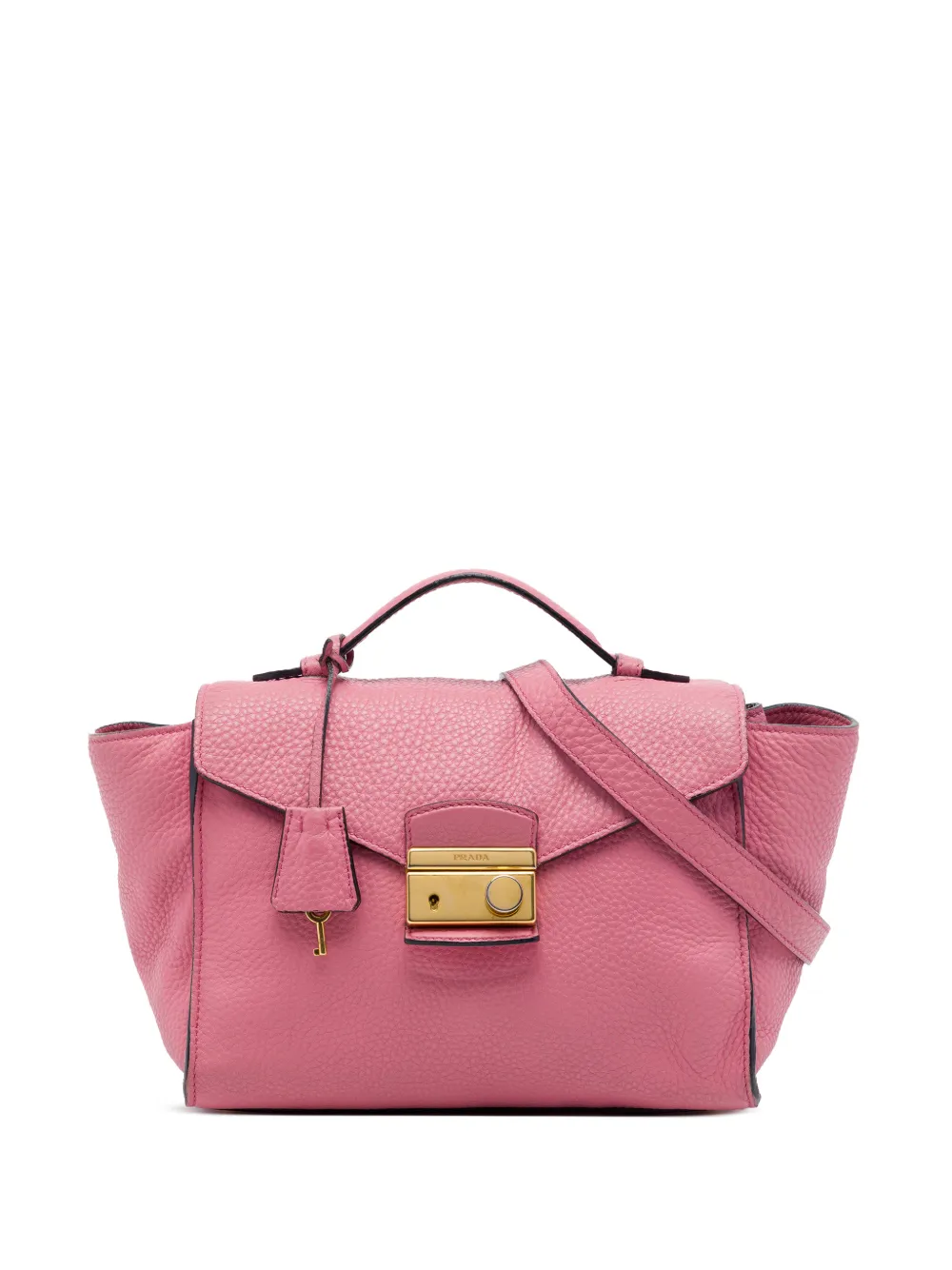 Prada Pre-Owned 2000-2026 Vitello Daino Soundlock satchel - Rosa