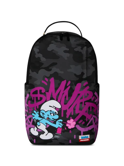 sprayground kid Smurfs camouflage-print backpack