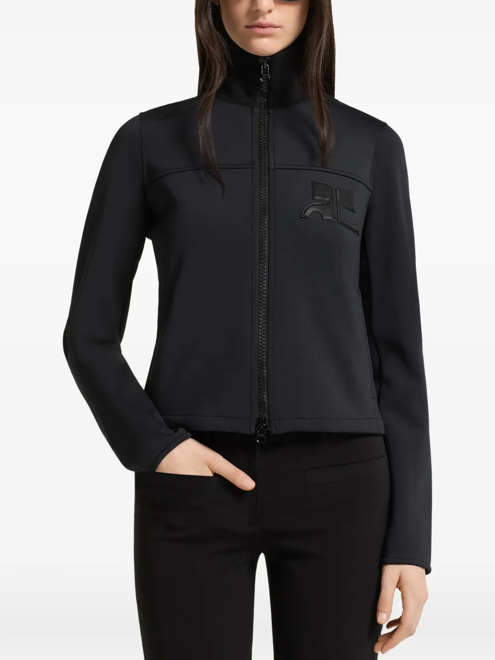 Courrèges Jack met logopatch Zwart