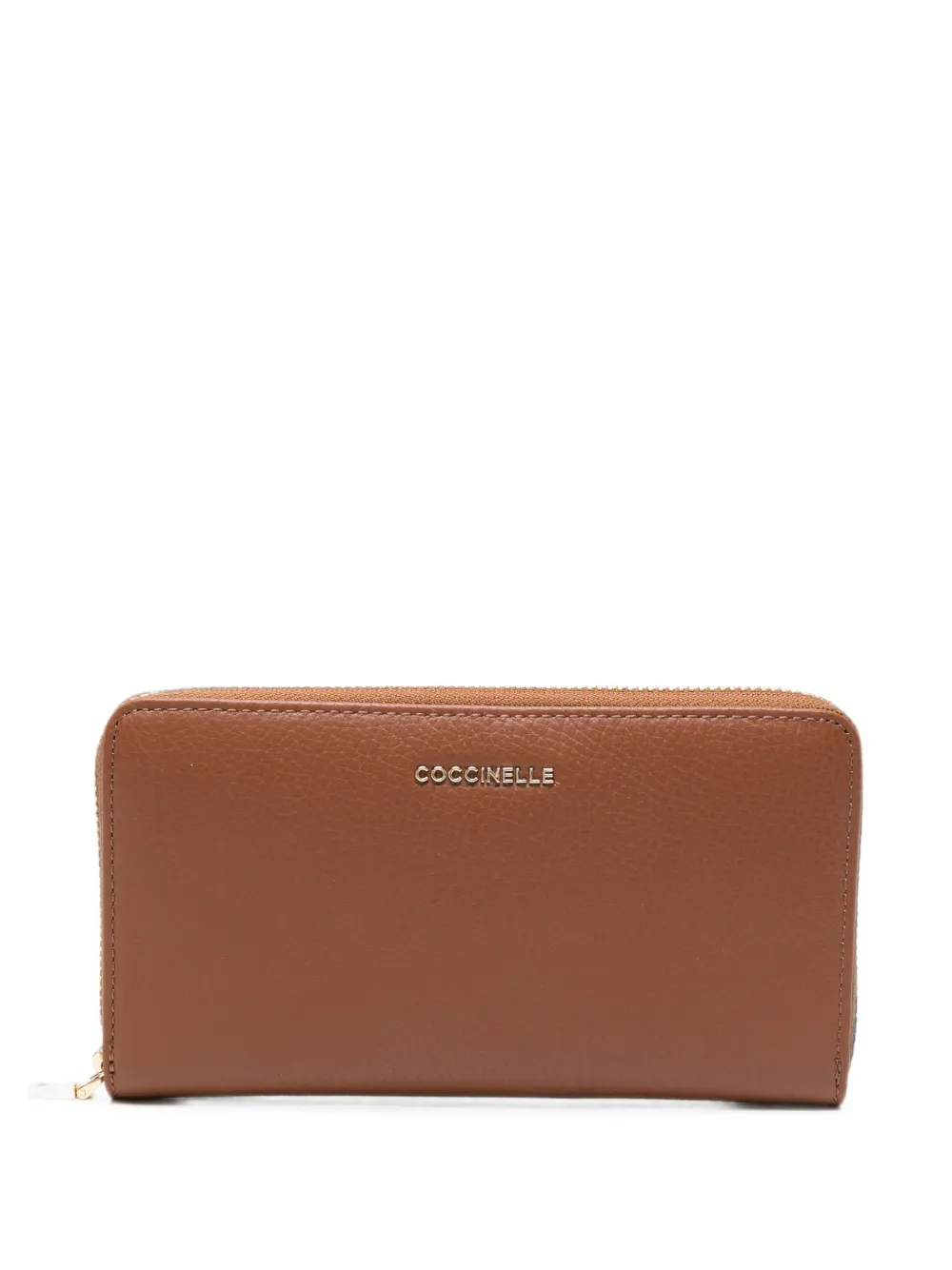 Coccinelle logo-plaque leather wallet - Marrone