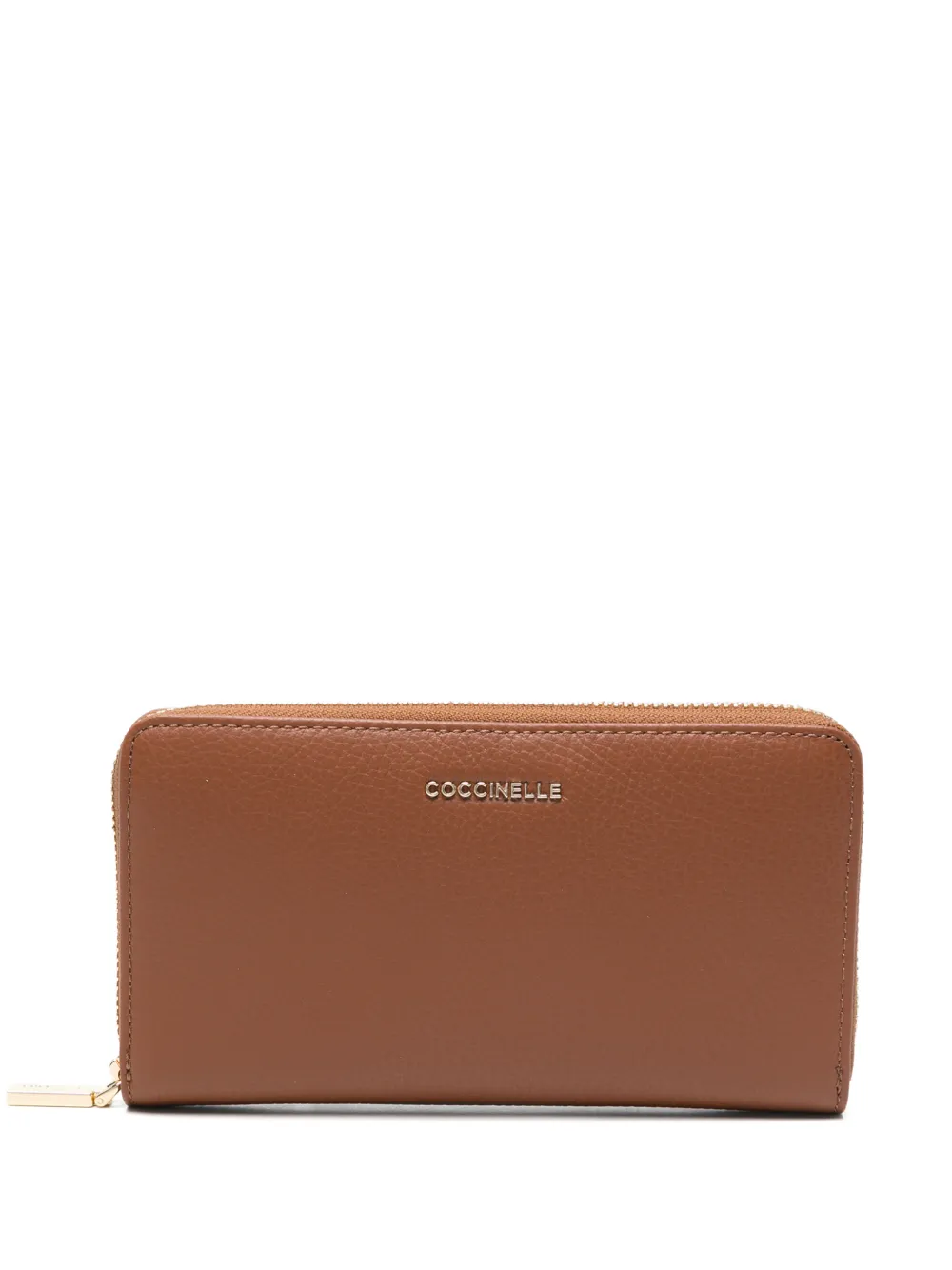 Coccinelle logo-plaque leather wallet - Marrone