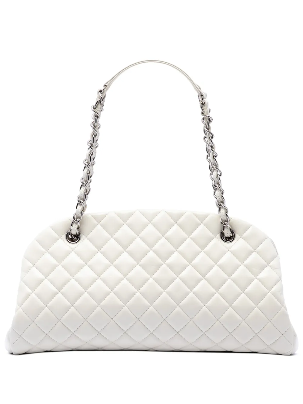 CHANEL Pre-Owned Borsa a spalla Just Mademoiselle media in pelle di vitello trapuntata 2011 - Bianco