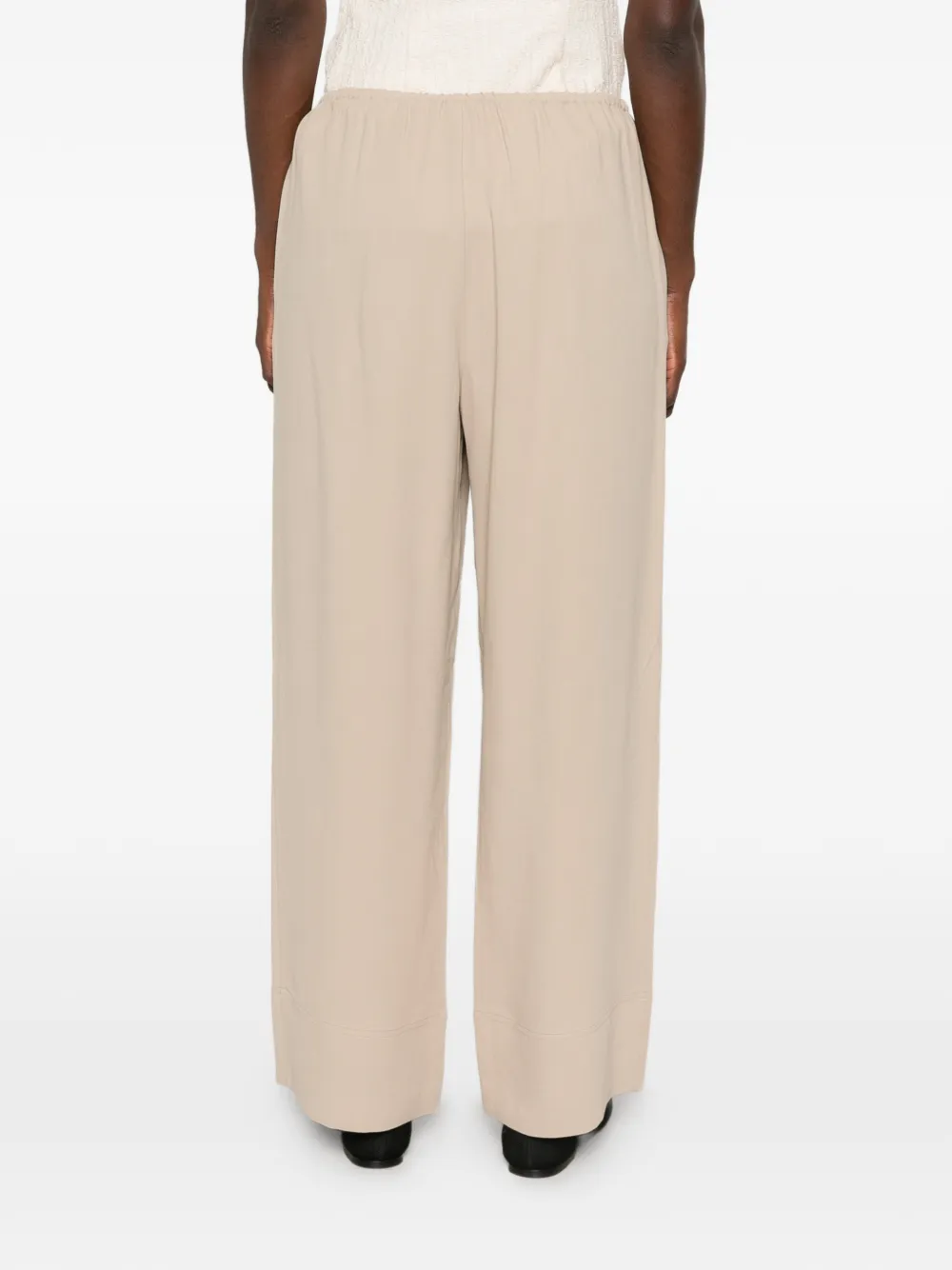 TOTEME Broek met elastische tailleband Beige