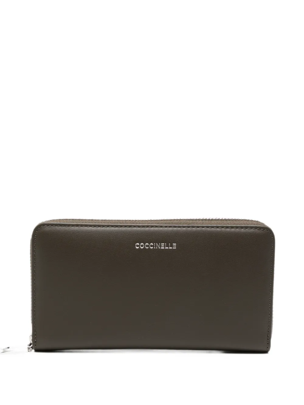 Coccinelle logo-plaque leather wallet - Verde