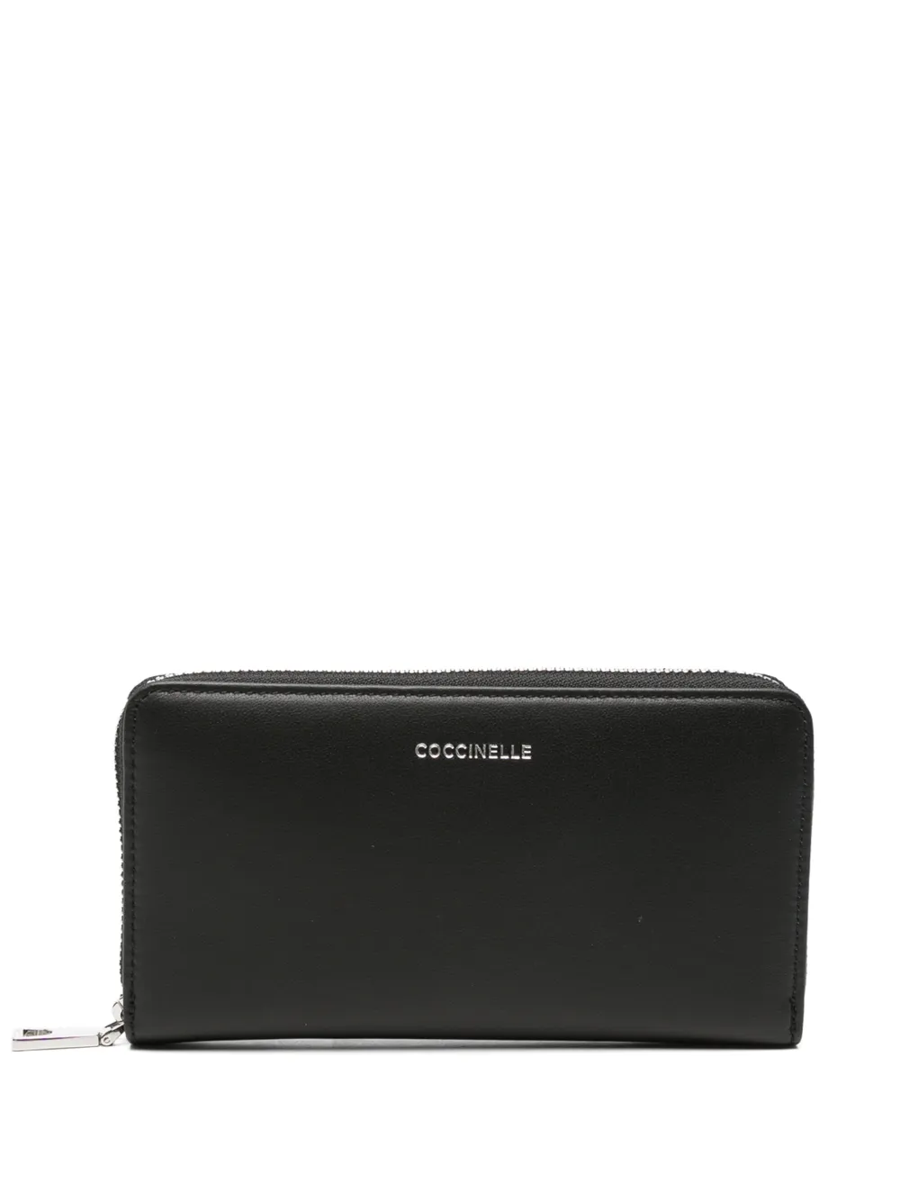 Coccinelle logo-plaque zip-around wallet - Schwarz