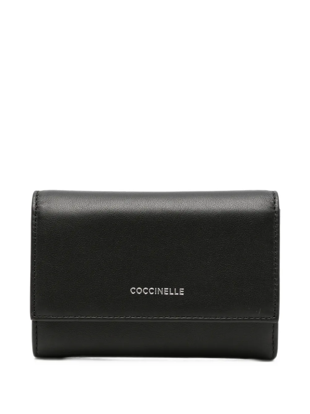 Coccinelle logo-print leather wallet - Schwarz