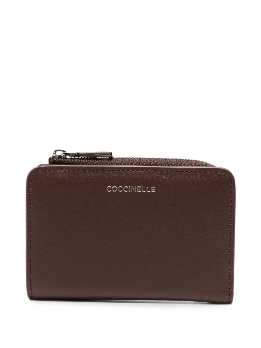 Coccinelle logo-lettering leather wallet - Marrone