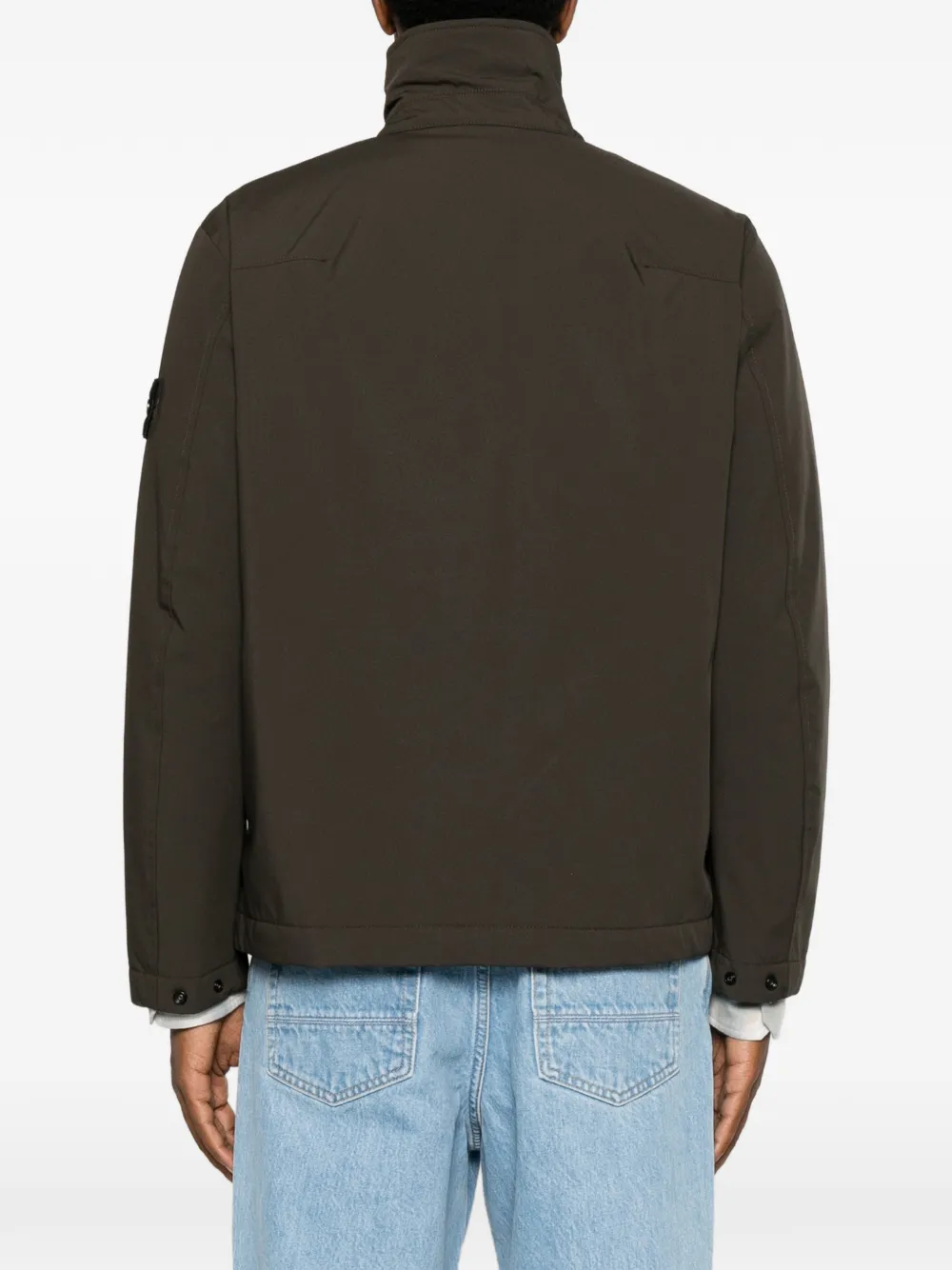 Stone Island Jack met trechterhals Bruin