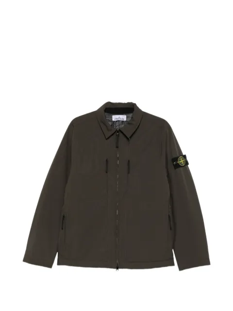 Stone Island logo-patch funnel-neck jacket