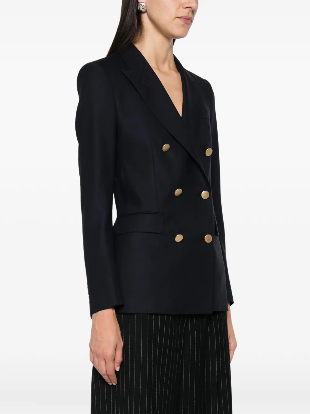 Tagliatore Jack met puntige revers en dubbele rij knopen Blauw