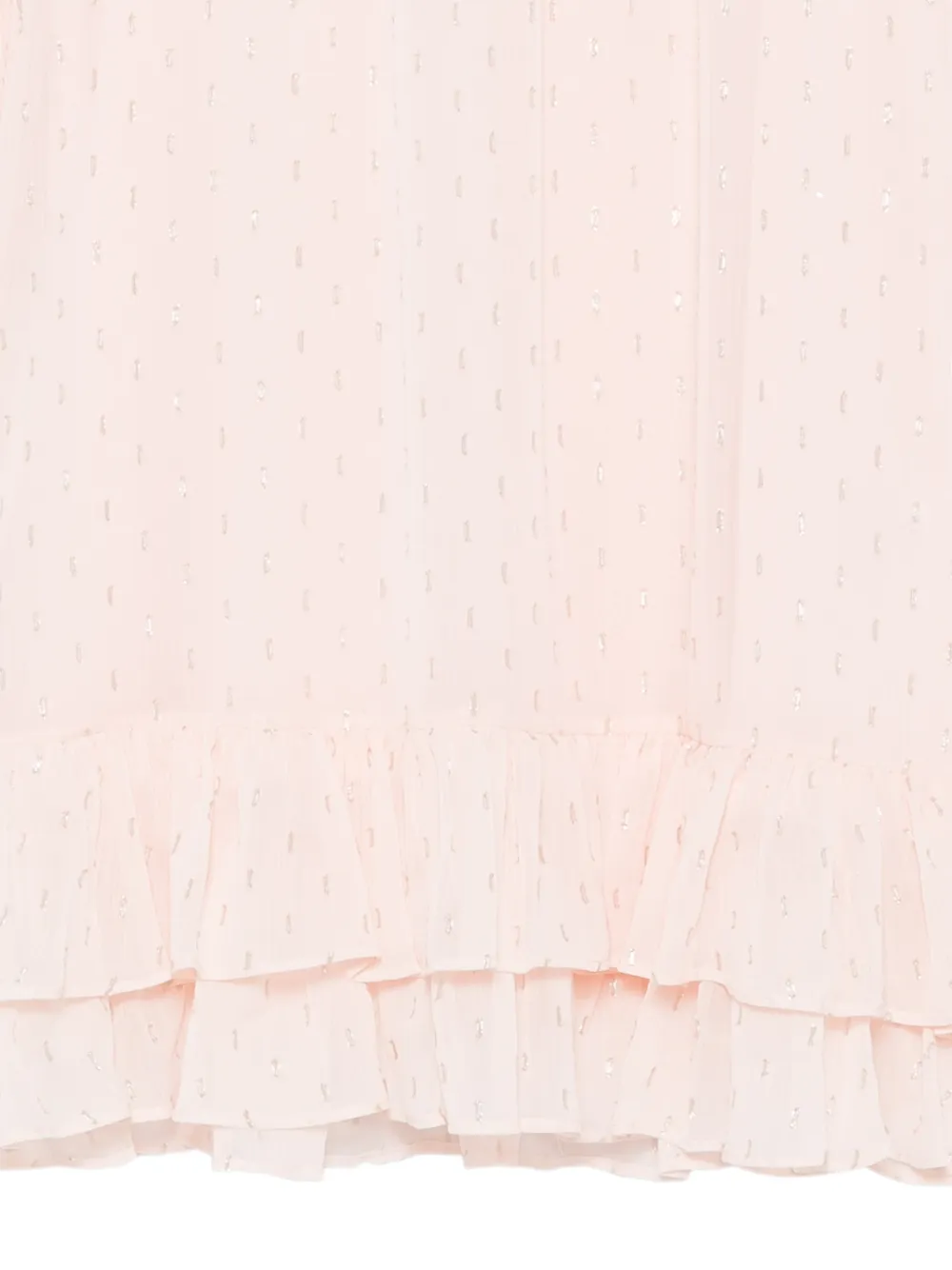 Stella McCartney Kids ruffled metallic-flecked dress Roze
