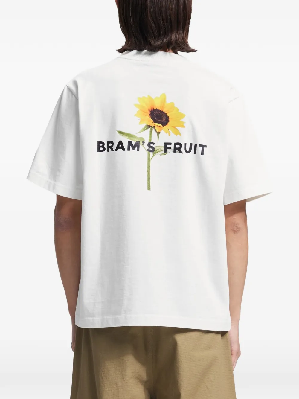 Bram s Fruit T-shirt met zonnebloemprint Wit