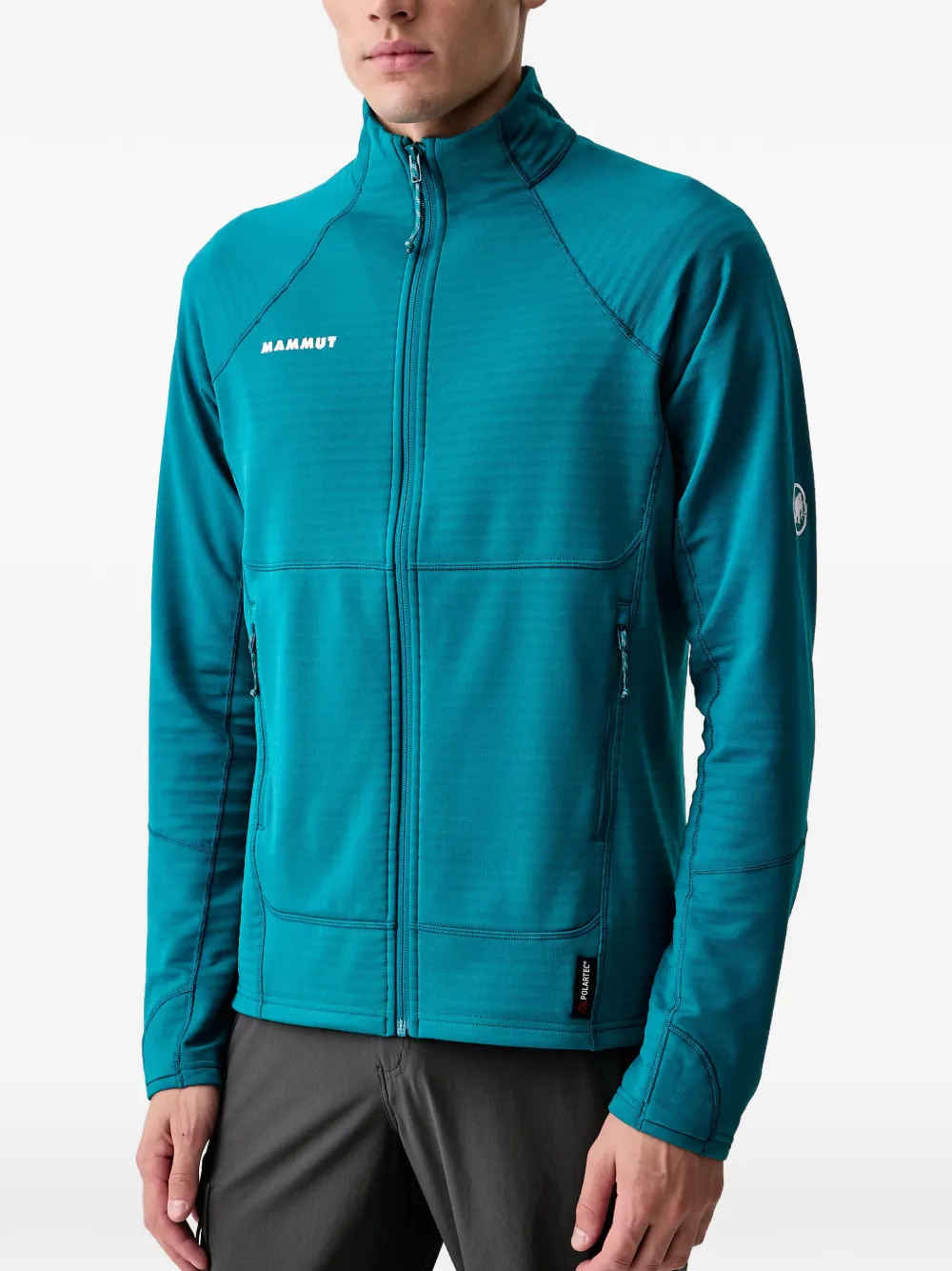 Mammut Taiss ML sweater met logo-print en rits Blauw