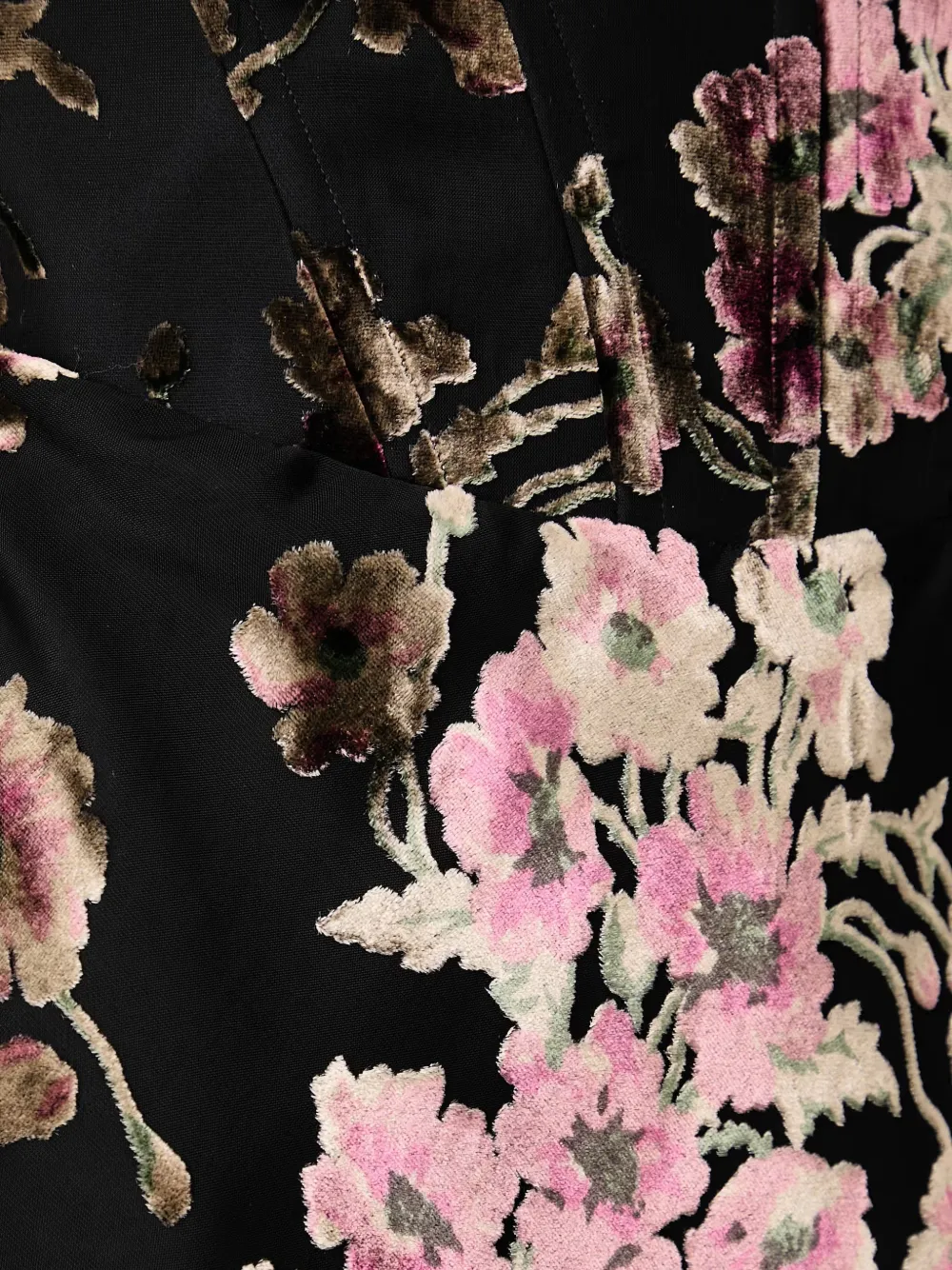 LUISA SPAGNOLI Generosita off-shoulder midi-jurk met bloemenprint Zwart