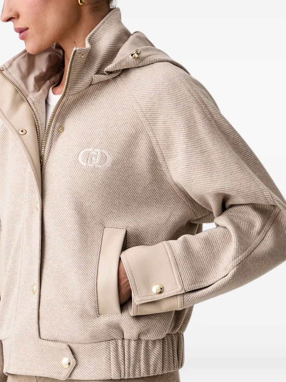 LIU JO Twill jack met capuchon Beige