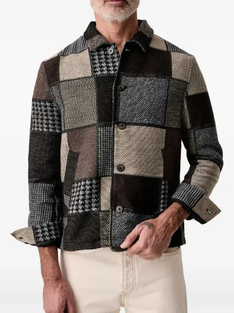 Lindbergh patchwork houndstooth jacket