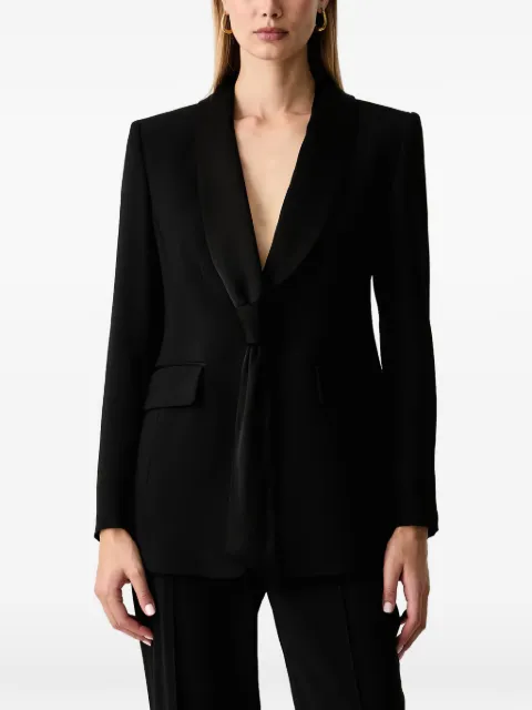 LUISA SPAGNOLI blazer Spazzola con solapa tipo chal y detalle de nudo