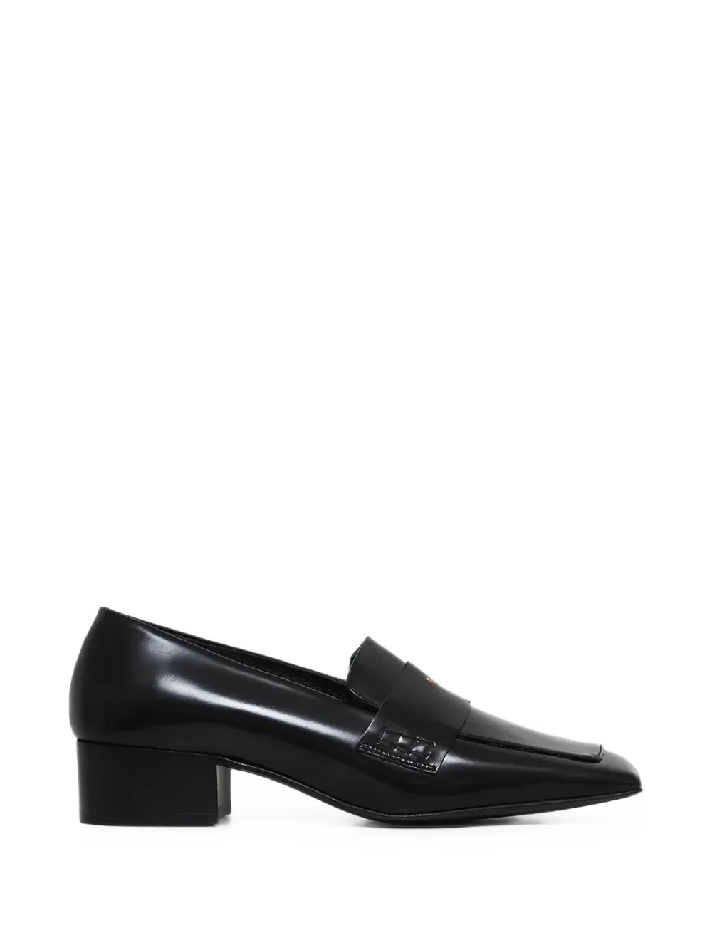 Vanda Novak Alex Logo-plaque Square-toe Loafers In Black
