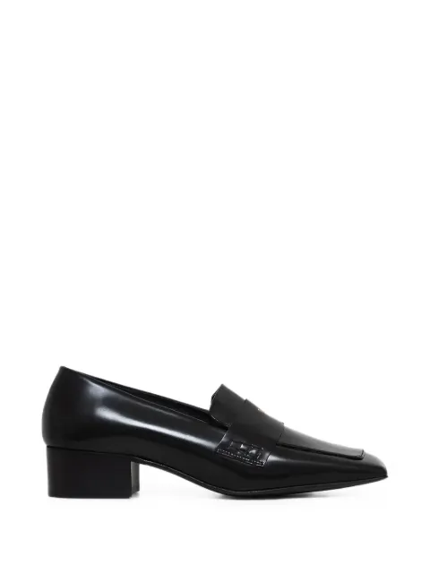Vanda Novak Alex logo-plaque square-toe loafers