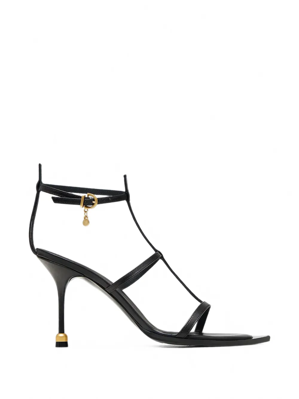 Vanda Novak Holly T-bar Sandals In Black