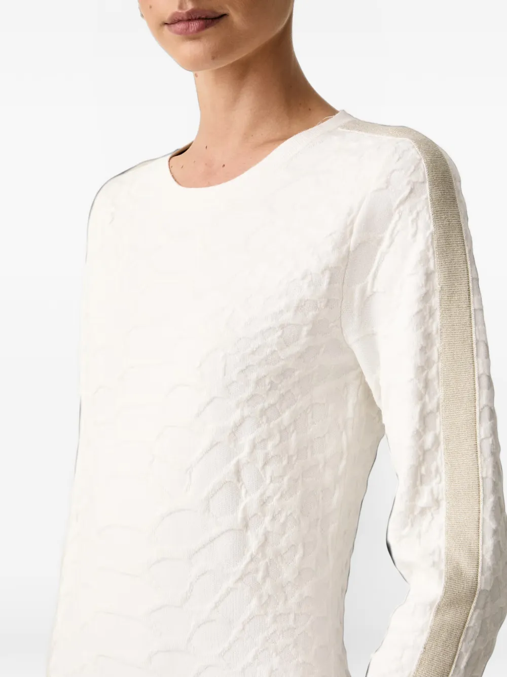 LIU JO Gebreide jurk met jacquard Wit