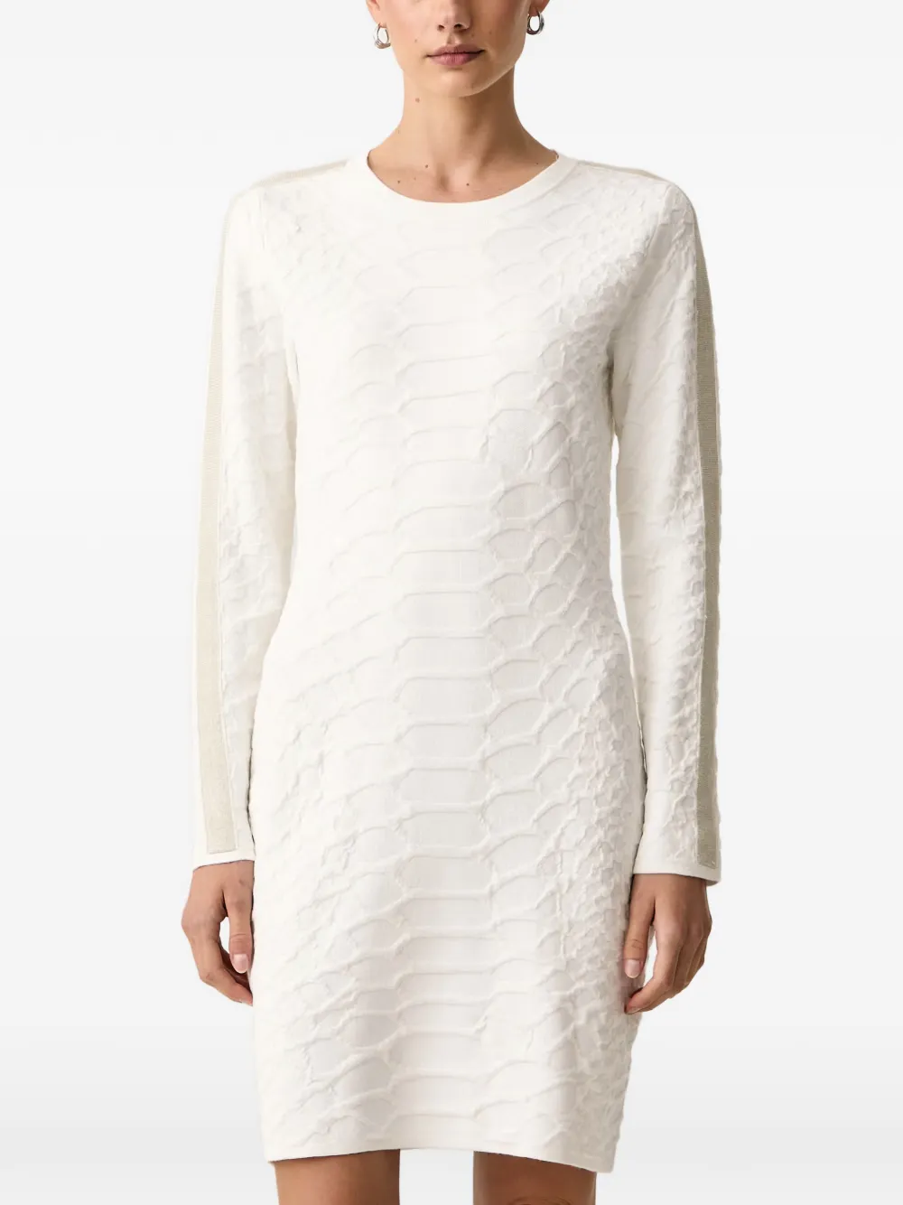 LIU JO Gebreide jurk met jacquard Wit