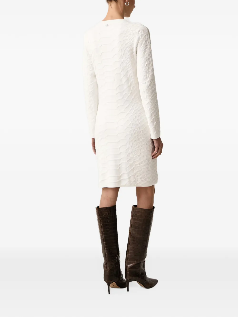 LIU JO Gebreide jurk met jacquard Wit