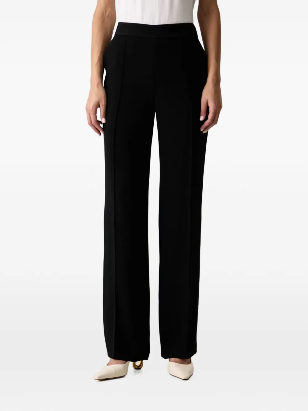 LUISA SPAGNOLI Ory pressed-crease trousers - Noir