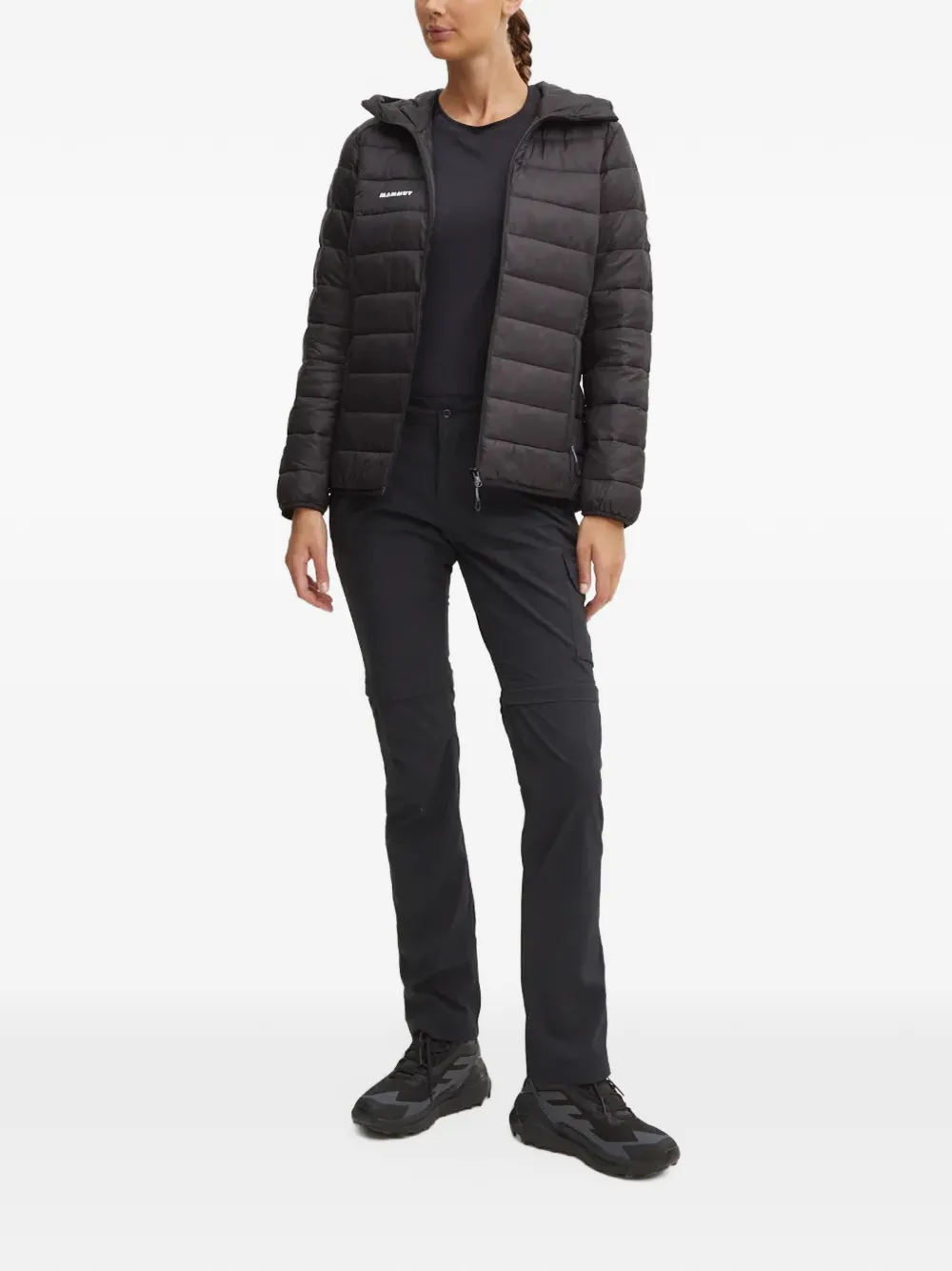 Mammut quilted hooded jacket Zwart