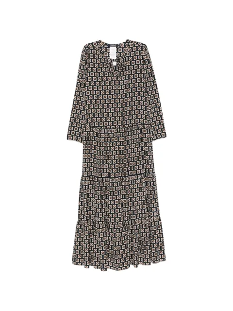 'S Max Mara geometric-print tiered dress